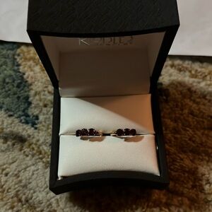 ruby gem hoop earrings